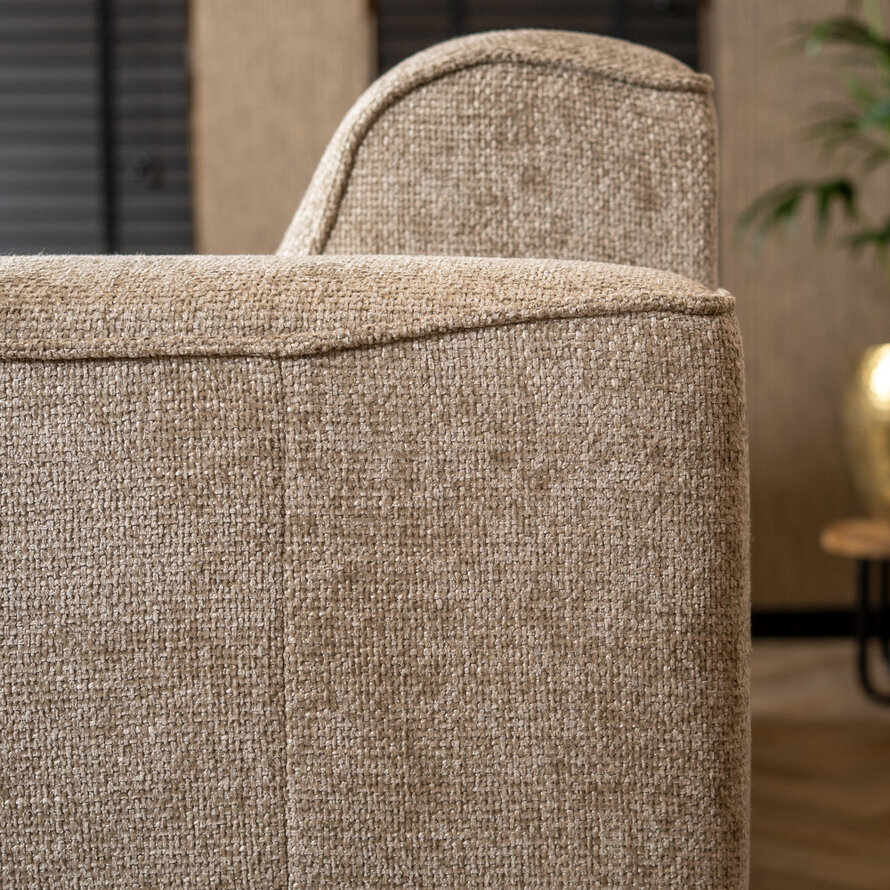 Chenille Sofa Vegas 2,5-Sitzer taupe