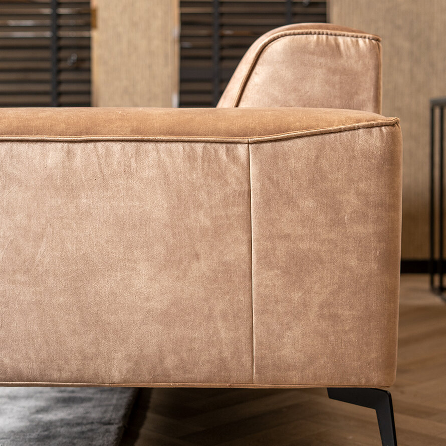 Samt Sofa Vegas 2,5-Sitzer taupe