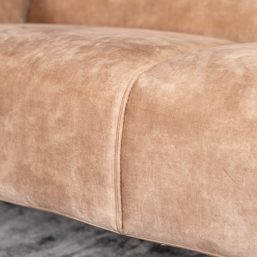 Samt Sofa Vegas 2,5-Sitzer taupe