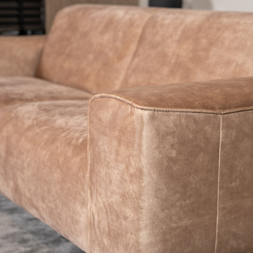 Samt Sofa Vegas 2,5-Sitzer taupe