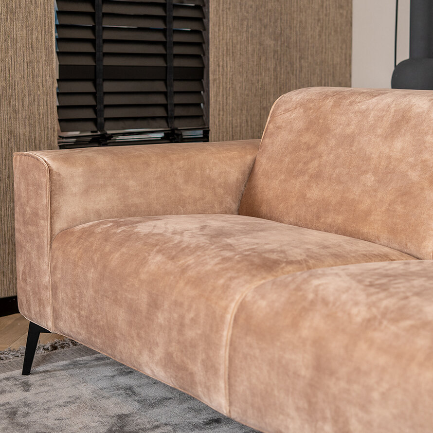 Samt Sofa Vegas 2,5-Sitzer taupe