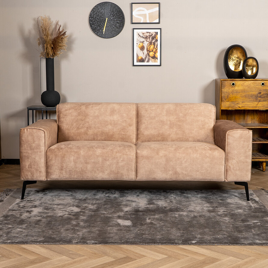 Samt Sofa Vegas 2,5-Sitzer taupe