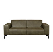 Bronx71 Leder Sofa Vegas 2,5-Sitzer olivgrün