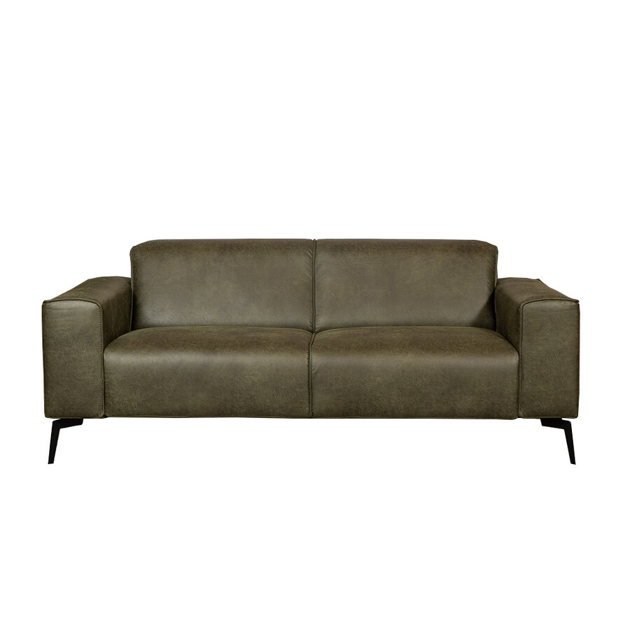 Leder Sofa Vegas 2,5-Sitzer olivgrün