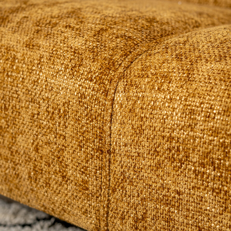 Sofa Vegas 2,5-Sitzer Chenille ockergelb/cognac