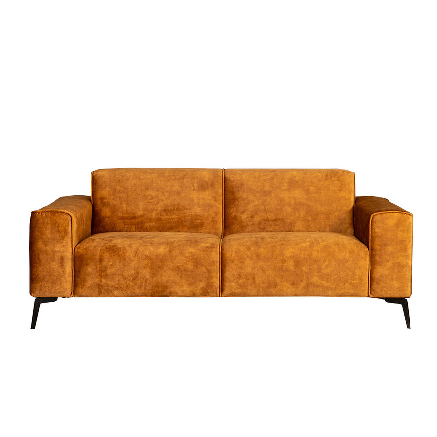 Samt Sofa Vegas 2,5-Sitzer ockergelb