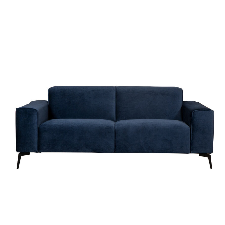 Samt Sofa Vegas 2,5-Sitzer dunkelblau