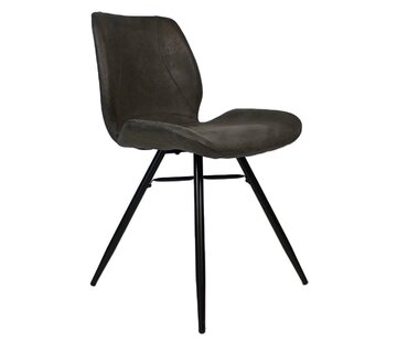 Bronx71 Stuhl Eco-Leder Barrel anthrazit
