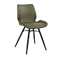 Polsterstuhl Eco-Leder Barrel olivgrün