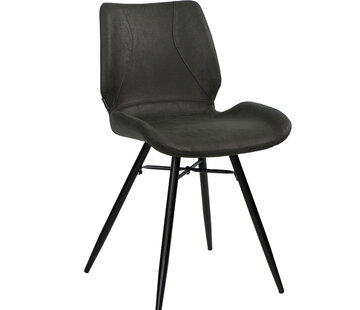 Bronx71 Stuhl Eco-Leder Barrel schwarz