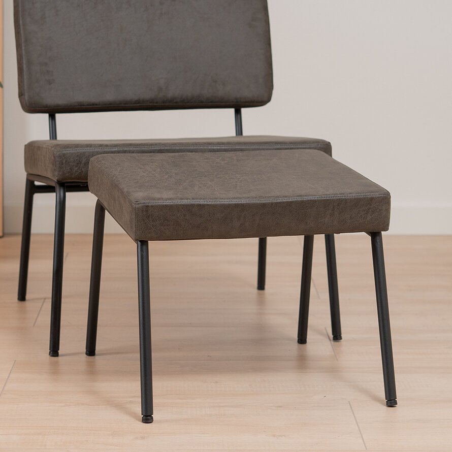 Hocker Espen Eco-Leder anthrazit