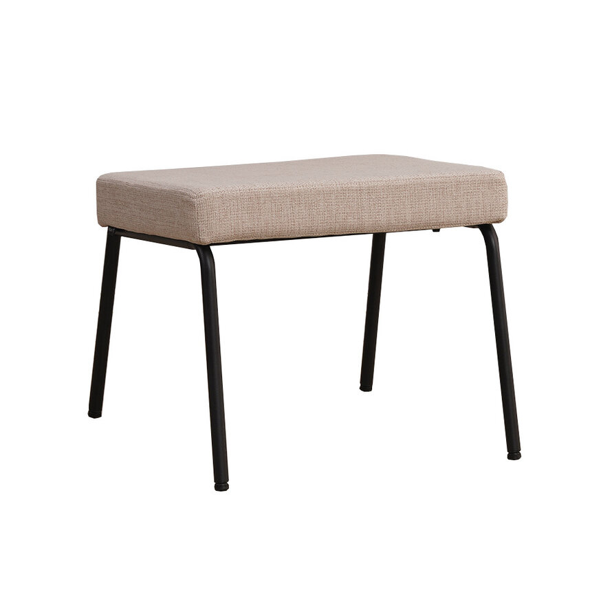 Hocker Espen recycelter Stoff beige