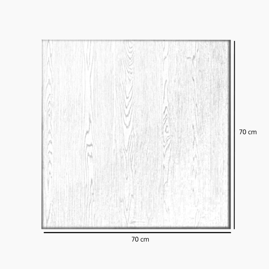 Tischplatte Roan quadratisch schwarz Melamin 70 x 70 cm