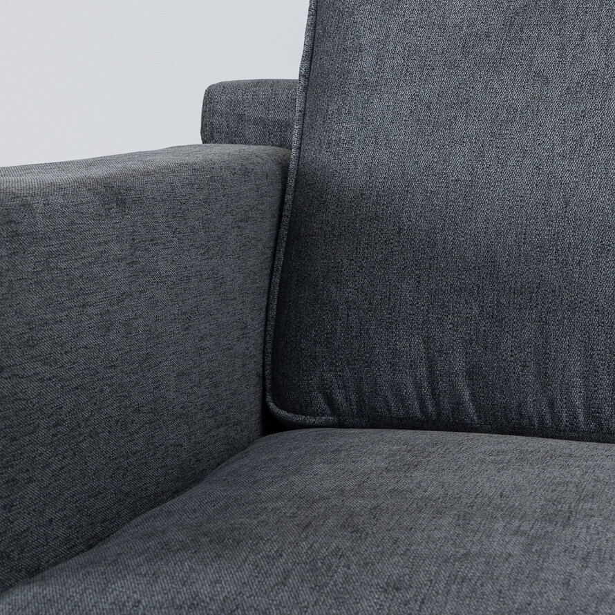 Sofa 3-Sitzer Orlando Stoff anthrazit