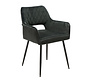 Polsterstuhl Samt Mika mit Armlehne anthrazit