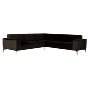 Ecksofa Vegas Samt schwarz links/rechts