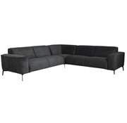 Bronx71 Ecksofa Vegas Stoff schwarz links/rechts