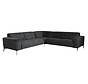 Ecksofa Vegas Stoff schwarz links/rechts