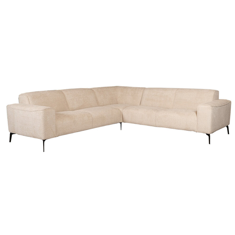 Ecksofa Vegas Bouclé beige links/rechts