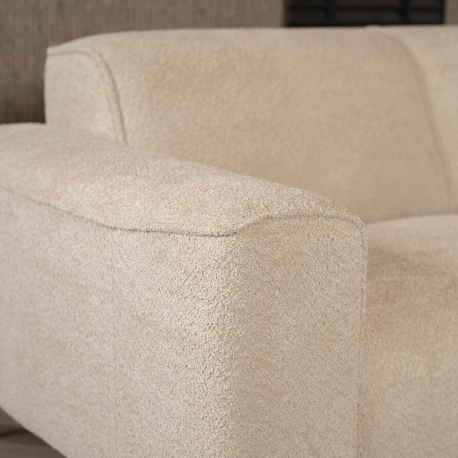 Ecksofa Vegas Bouclé beige links/rechts