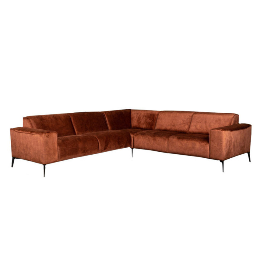 Ecksofa Vegas Samt kupfer links/rechts