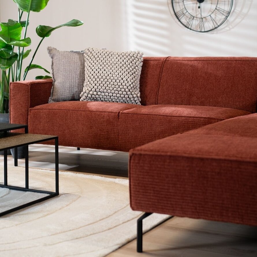 Ecksofa Kansas Chenille kupfer rechts