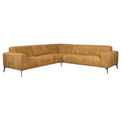 Bronx71 Ecksofa Vegas Chenille ockergelb links/rechts