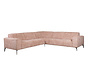 Ecksofa Vegas Chenille rosa links/rechts