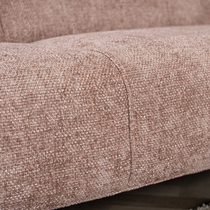 Ecksofa Vegas Chenille rosa links/rechts