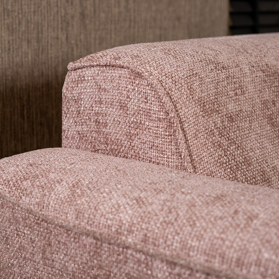 Ecksofa Vegas Chenille rosa links/rechts