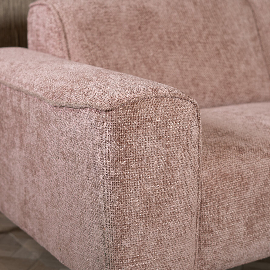 Ecksofa Vegas Chenille rosa links/rechts