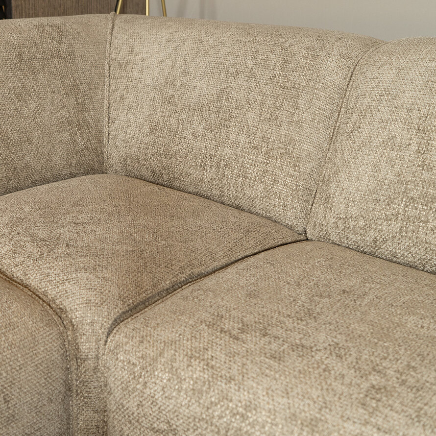 Ecksofa Vegas Chenille taupe links/rechts