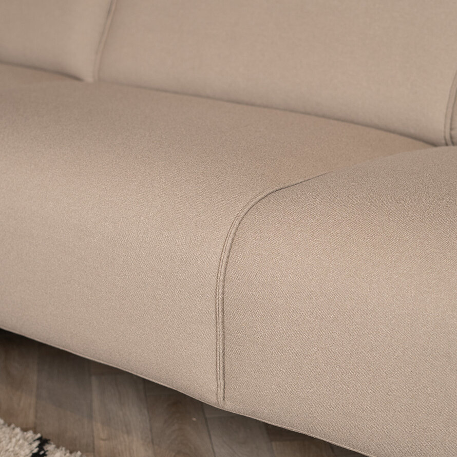 Ecksofa Vegas Stoff taupe links/rechts