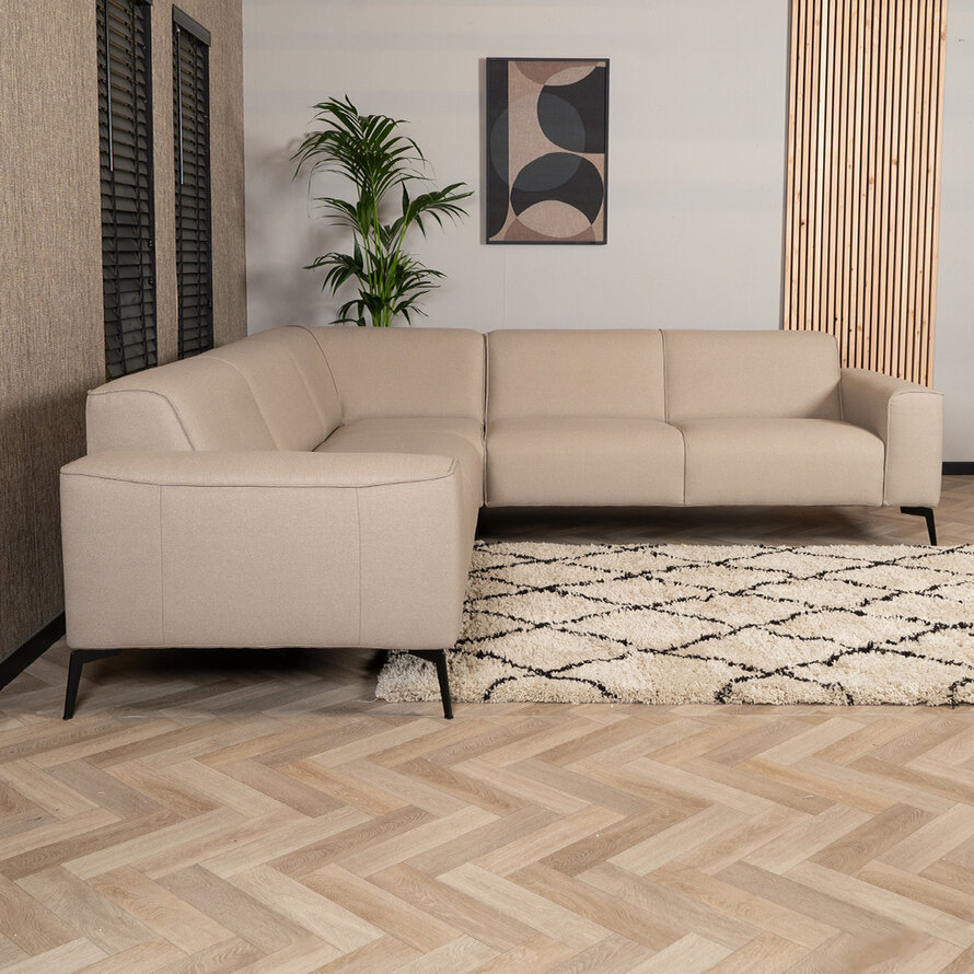 Ecksofa Vegas Stoff taupe links/rechts