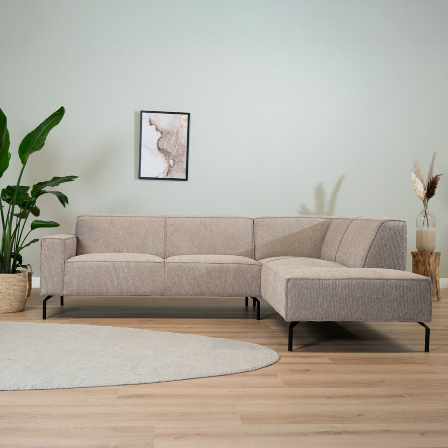 Ecksofa Kansas Stoff taupe rechts