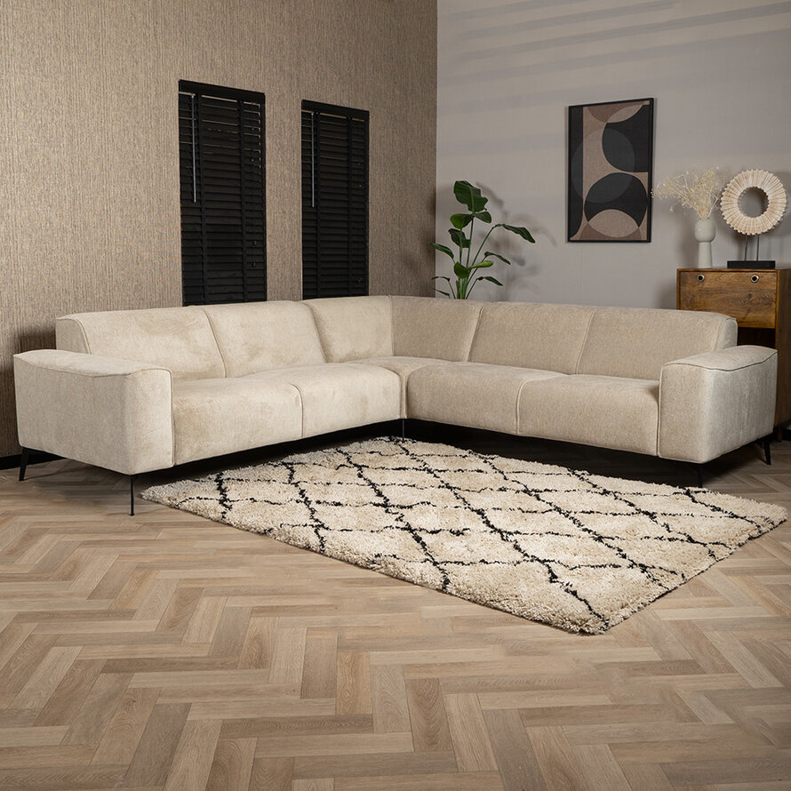 Ecksofa Vegas Stoff taupe links/rechts