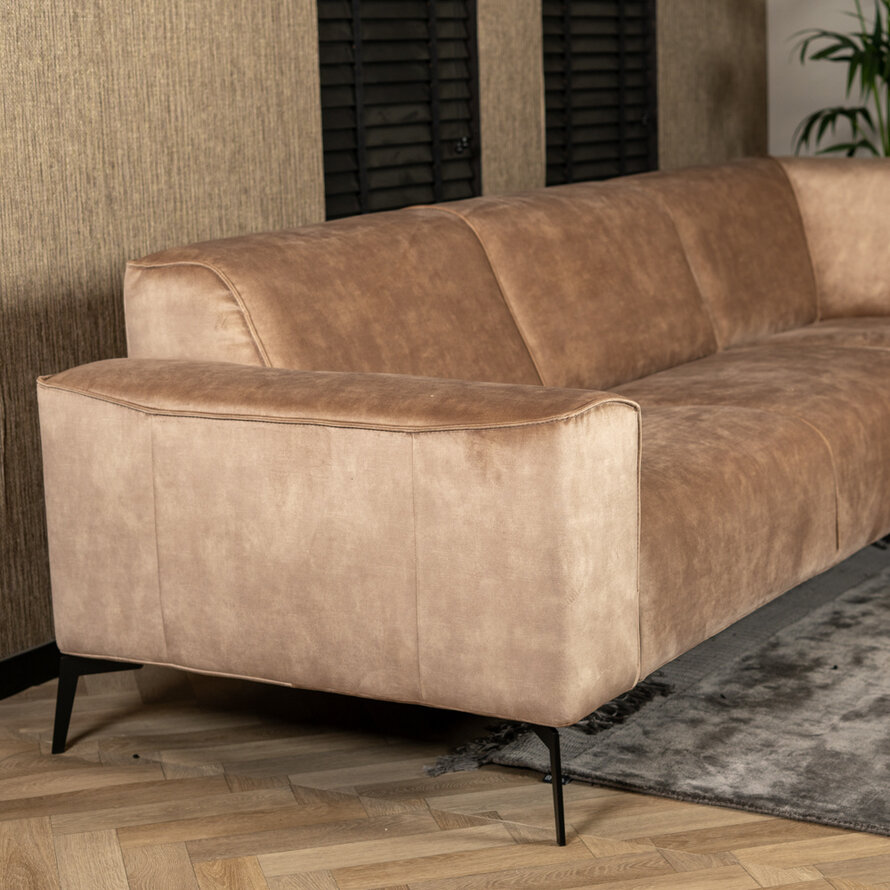 Ecksofa Vegas Samt taupe links/rechts