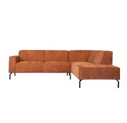 Bronx71 Ecksofa Kansas Stoff terracotta rechts