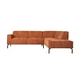 Ecksofa Kansas Stoff terracotta rechts