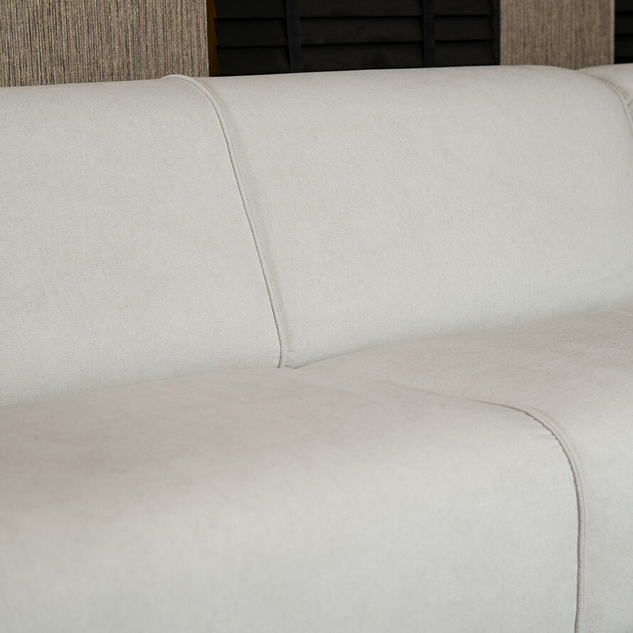 Ecksofa Vegas Stoff off white links/rechts