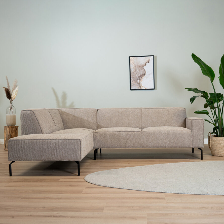 Ecksofa Kansas Stoff taupe links