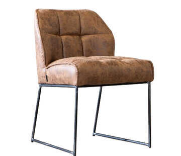 Bronx71 Polsterstuhl Abel Microfaser cognac