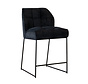 Barhocker Jelle Stoff schwarz 70 cm