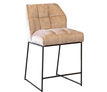 Bronx71 Barhocker Samt Janna taupe 70 cm