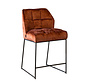 Barhocker Samt Janna kupfer 70 cm