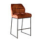Barhocker Samt Janna kupfer 82 cm