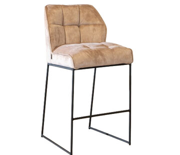 Bronx71 Barhocker Samt Janna taupe 82 cm