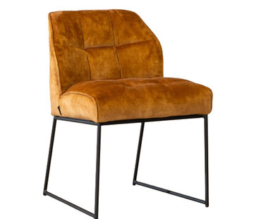 Bronx71 Esszimmerstuhl Samt Janna gelb