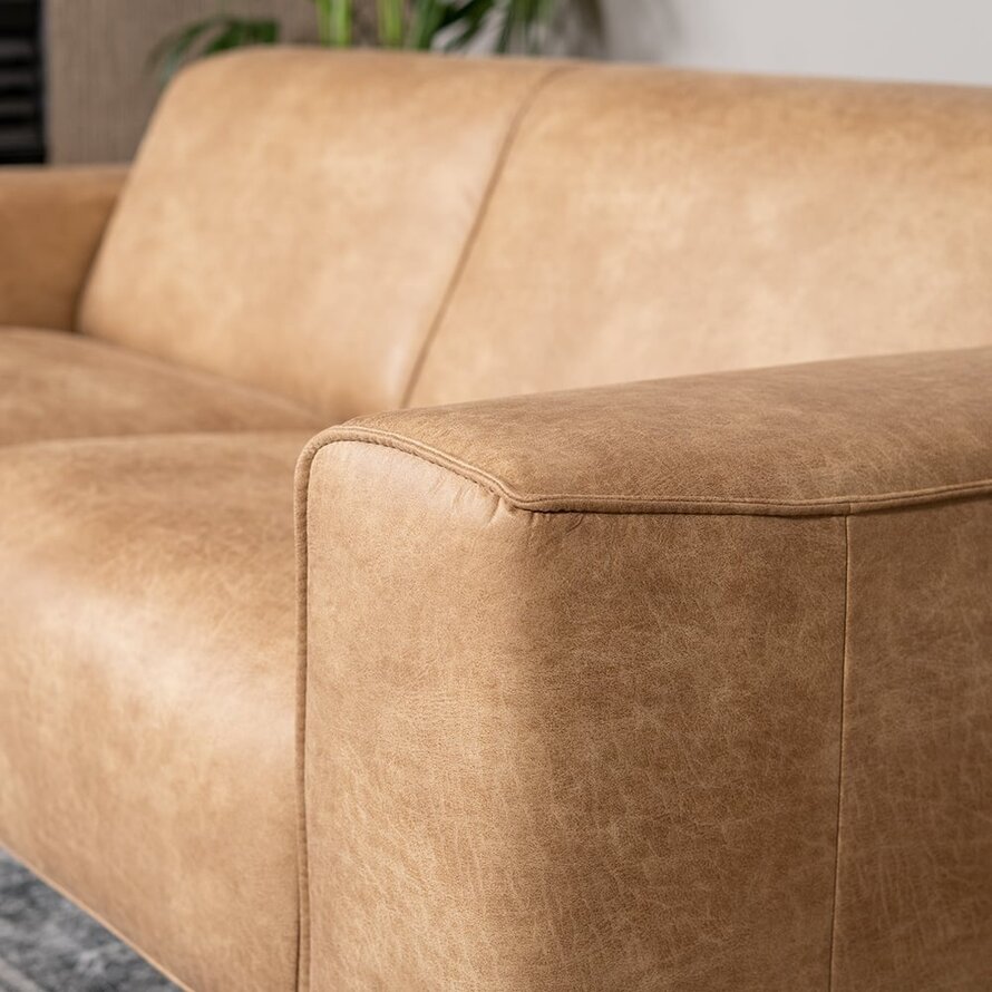 Leder Sofa Vegas 2,5-Sitzer beige