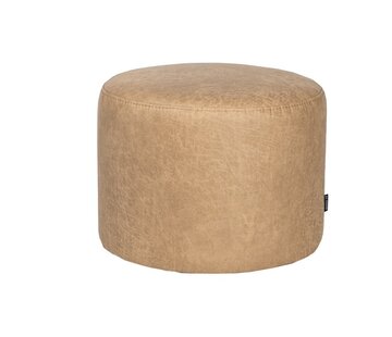 Bronx71 Hocker Kyla Eco-Leder rund beige